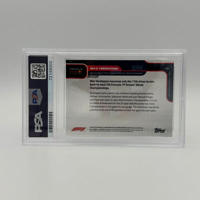 PSA 10 -18/99 Max-Verstappen - Back-to-back drivers world champion #63