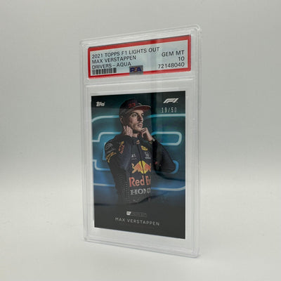 PSA 10 - 19/50 Max Verstappen - Drivers -  Aqua Parallel