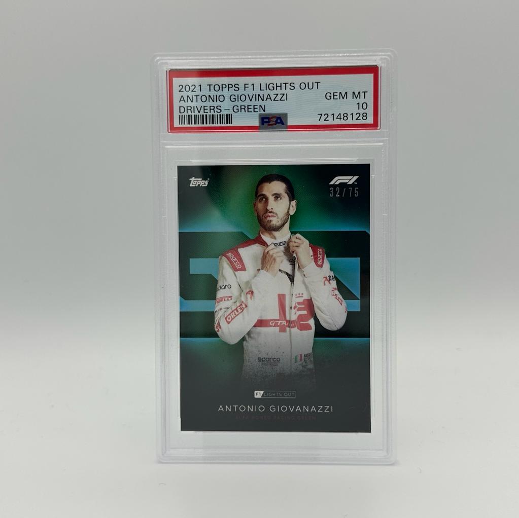 PSA 10 - 32/75 Antonio Giovinazzi - Drivers - Green Parallel