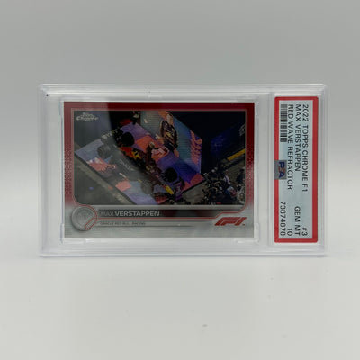 PSA 10 - 4/5 Max Verstappen #3 - Red Wave Refractor