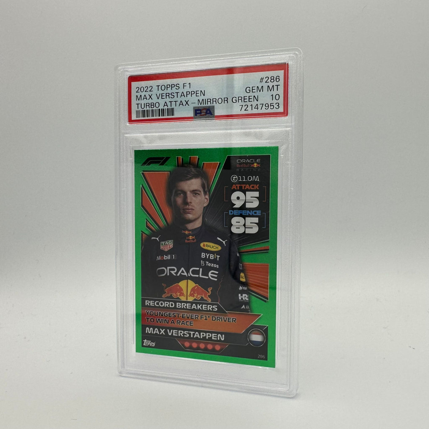 PSA 10 - 420/500 - Max Verstappen #286 - Race Winner Mirror Green