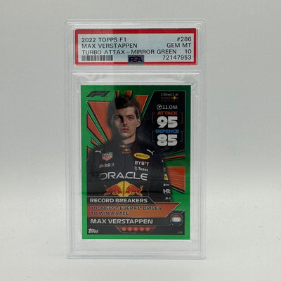 PSA 10 - 420/500 - Max Verstappen #286 - Race Winner Mirror Green