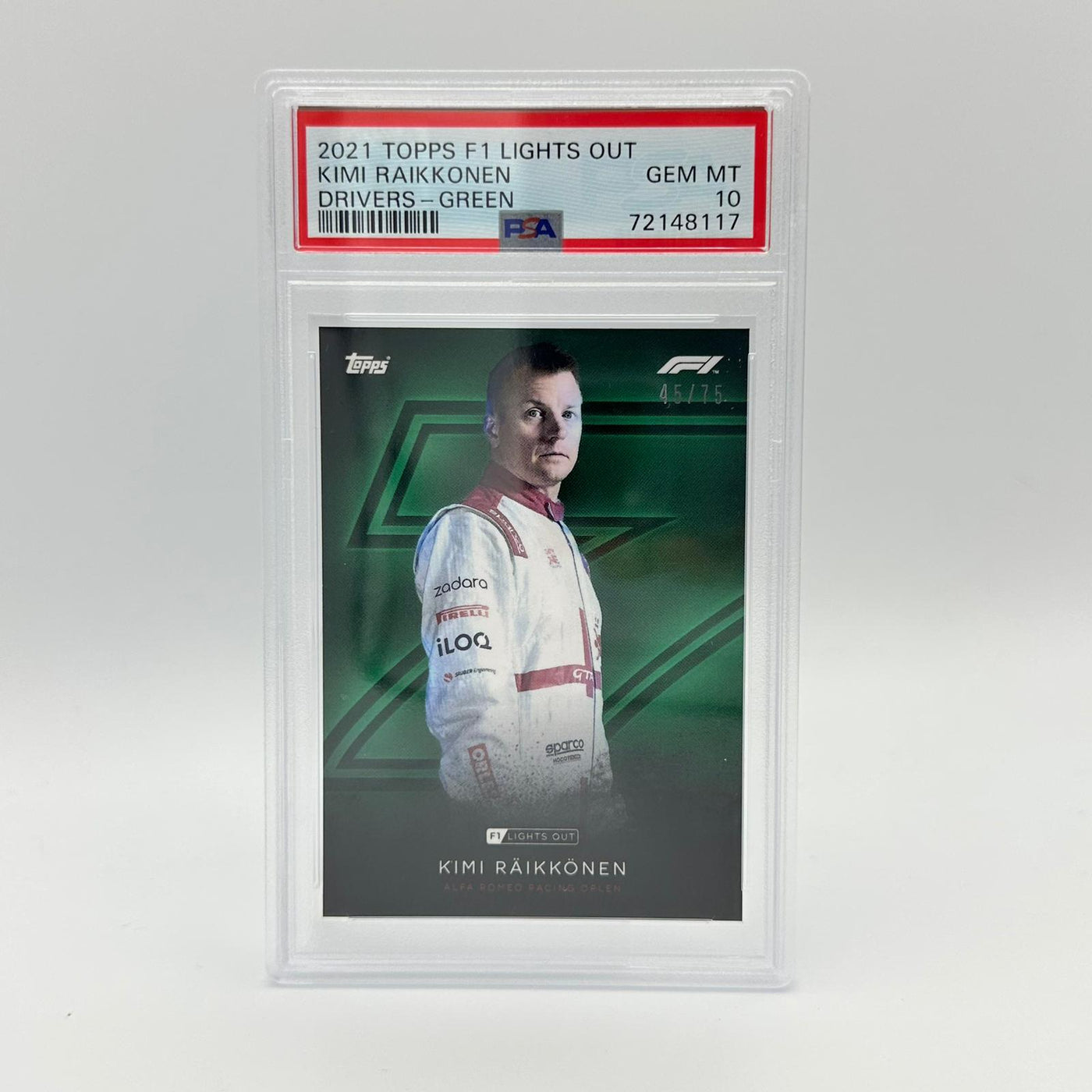 PSA 10 - 45/75 Kimi Raikkonen - Drivers - Green Parallel