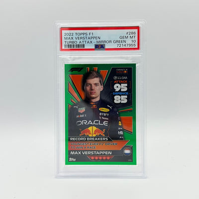 PSA 10 - 461/500 - Max Verstappen #286 - Race Winner Mirror Green