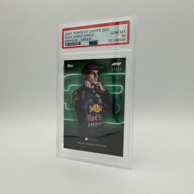 PSA 10 - 68/75 Max Verstappen - Drivers -  Green Parallel