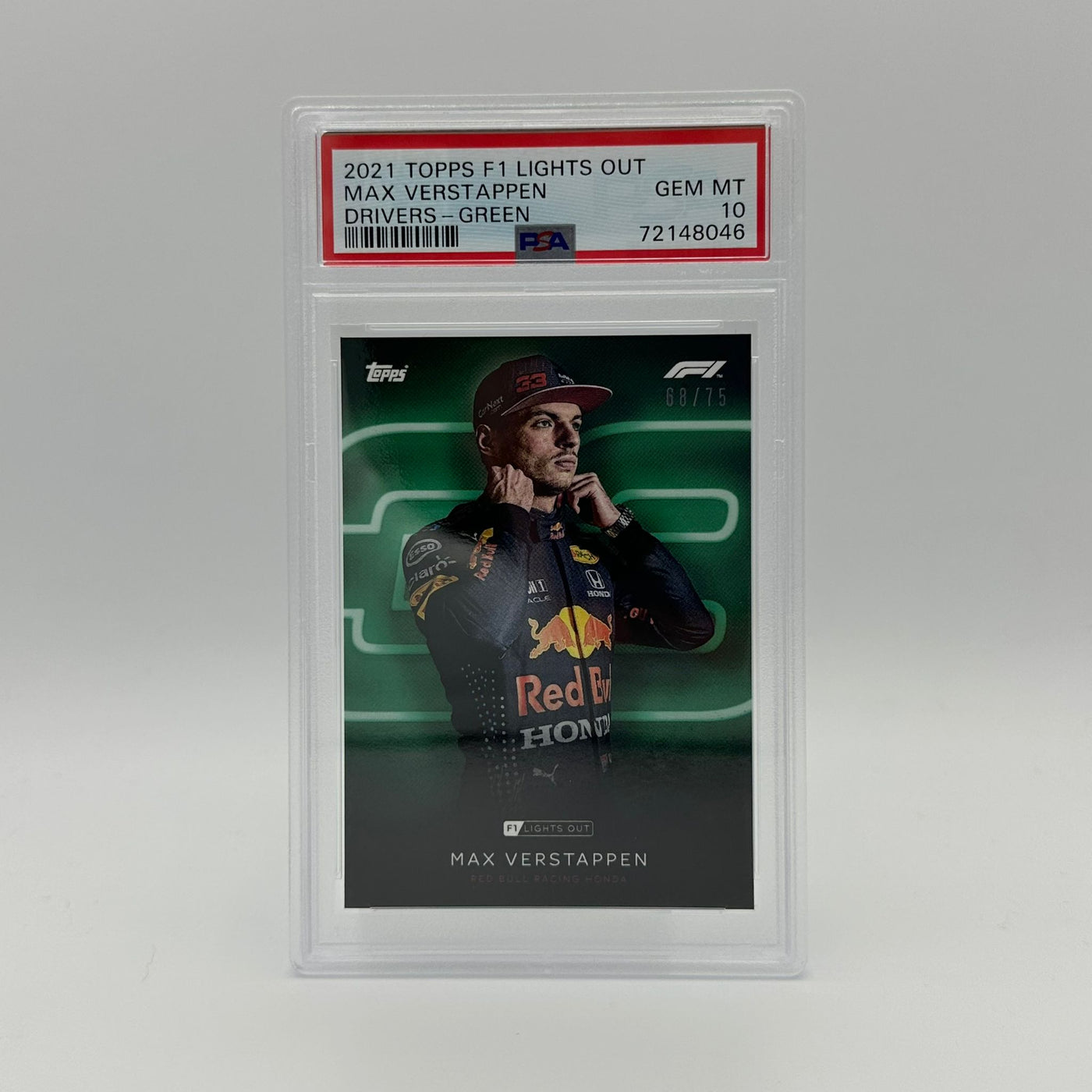 PSA 10 - 68/75 Max Verstappen - Drivers -  Green Parallel