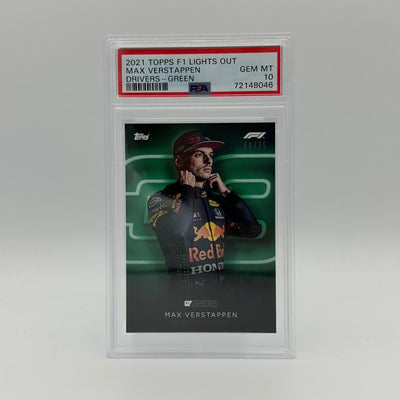 PSA 10 - 68/75 Max Verstappen - Drivers -  Green Parallel