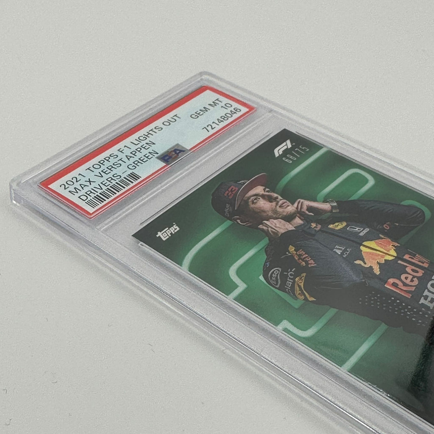 PSA 10 - 68/75 Max Verstappen - Drivers -  Green Parallel