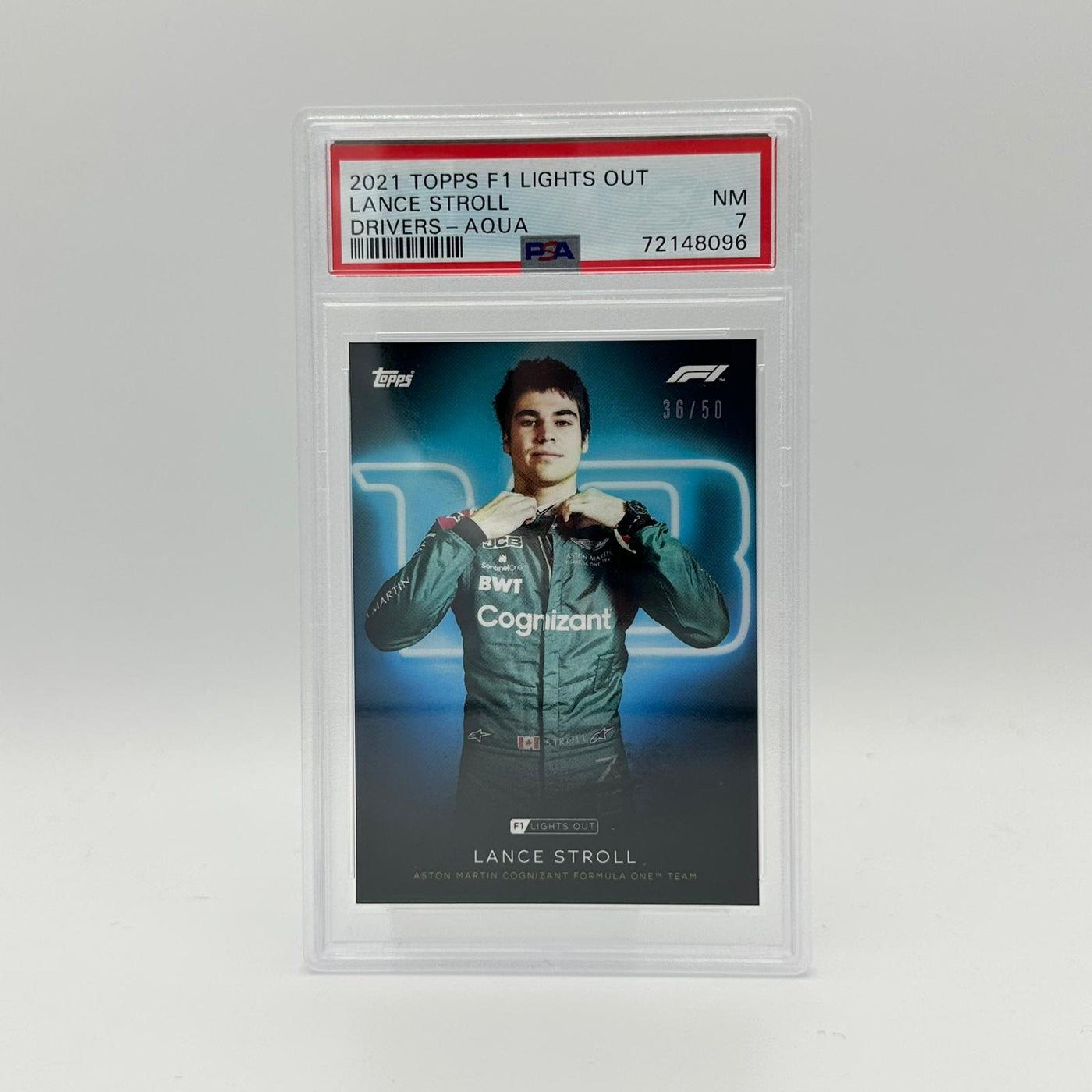 PSA 7 - 36/50 Lance Stroll - Drivers -  Aqua Parallel