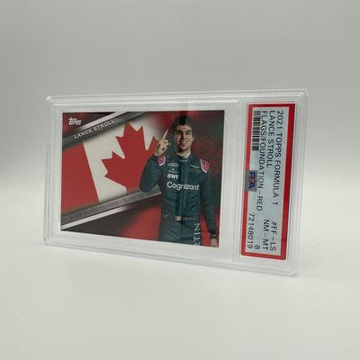 PSA 8 - 2/5 Lance Stroll - Flags Of Foundation #FF-LS- Red Parallel