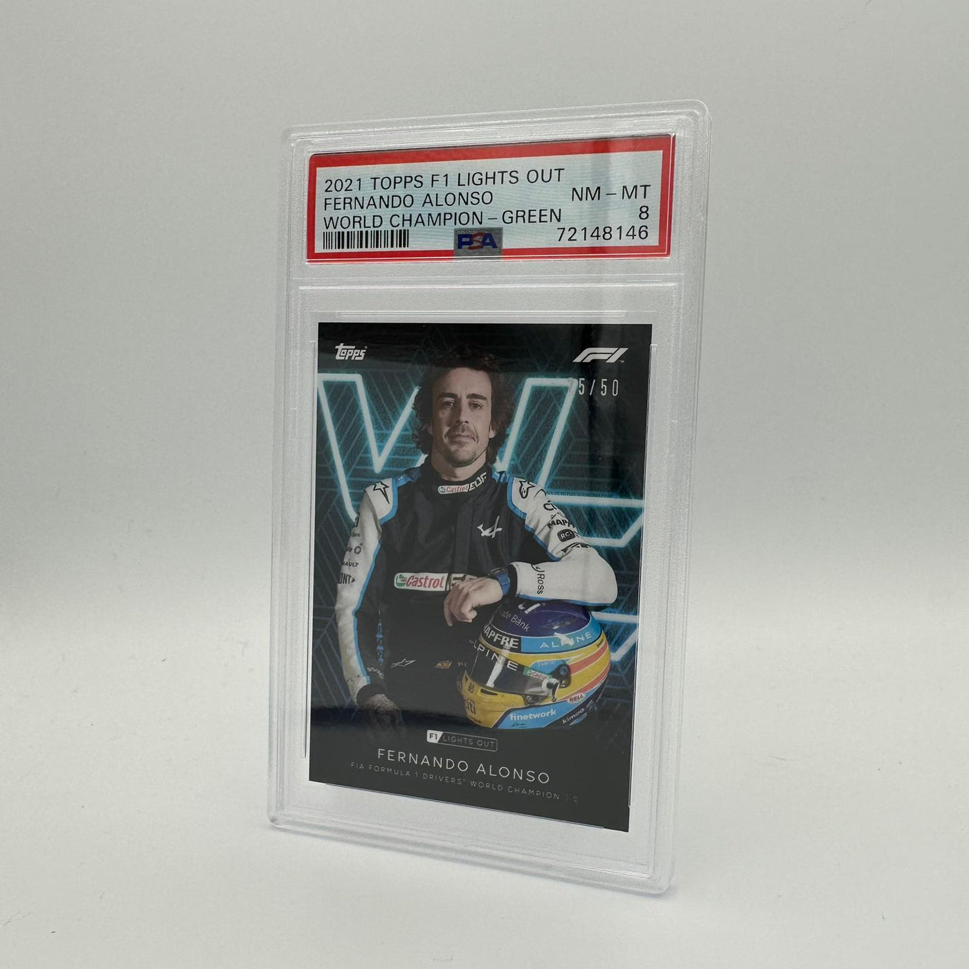 PSA 8 - 25/50 - Fernando Alonso -Drivers World Champion