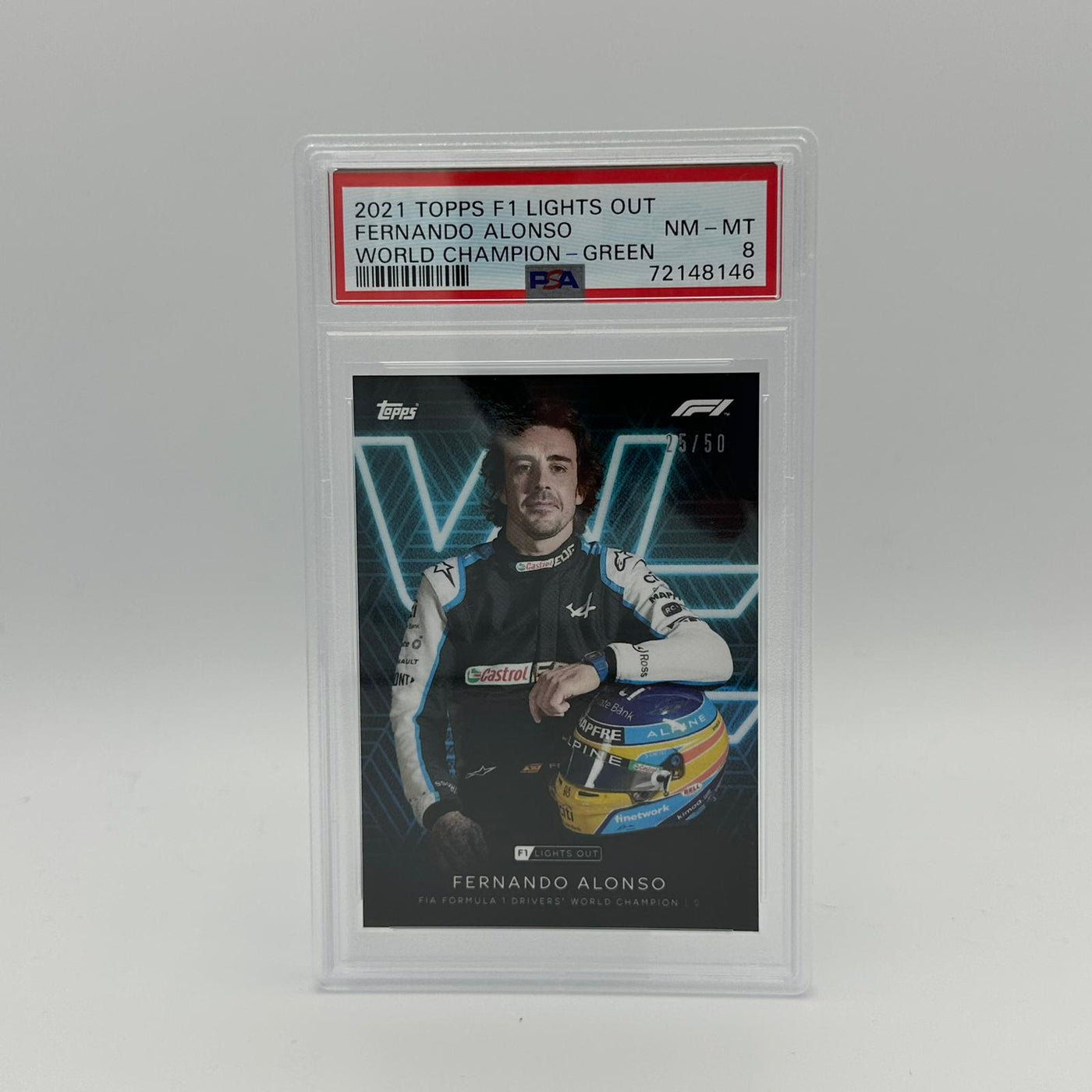 PSA 8 - 25/50 - Fernando Alonso -Drivers World Champion