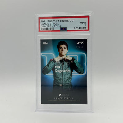 PSA 9 - 17/50 Lance Stroll - Drivers -  Aqua Parallel