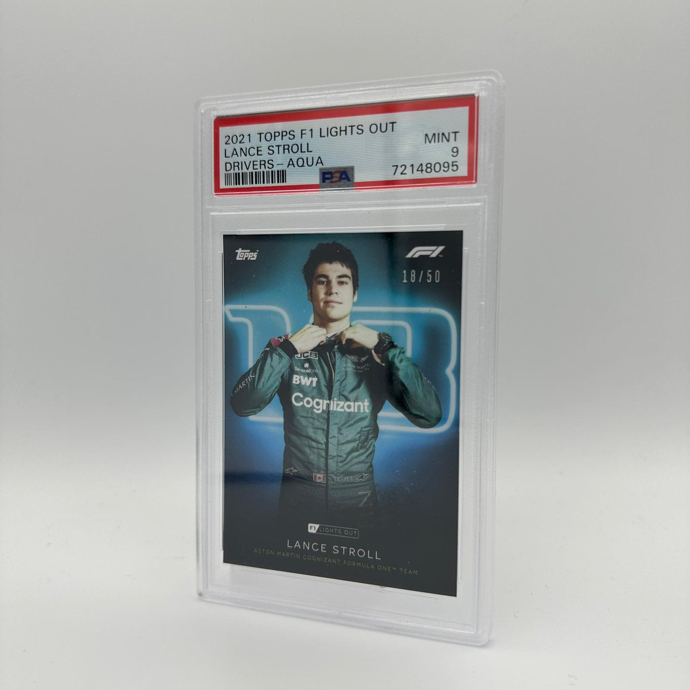 PSA 9 - 18/50 Lance Stroll - Drivers -  Aqua Parallel