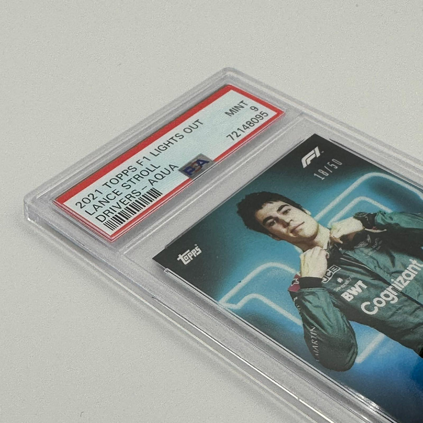 PSA 9 - 18/50 Lance Stroll - Drivers -  Aqua Parallel