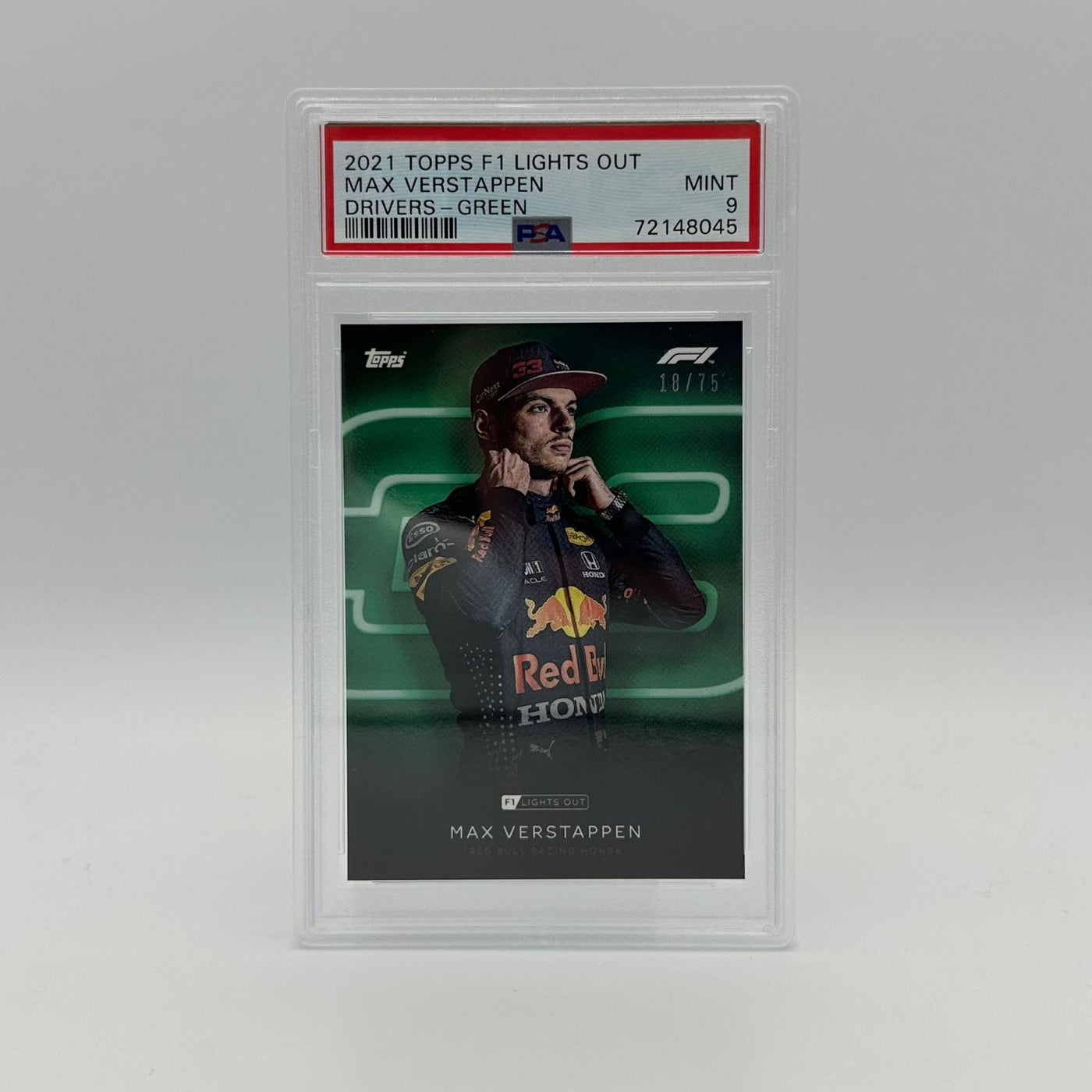 PSA 9 - 18/75 Max Verstappen - Drivers -  Green Parallel