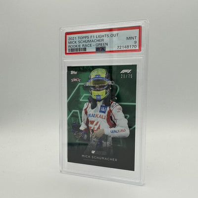 PSA 9 - 20/75 Mick Schumacher - Rookie Race - Green Parallel