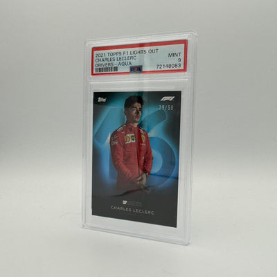 PSA 9 - 29/50 Charles Leclerc - Drivers -  Aqua Parallel