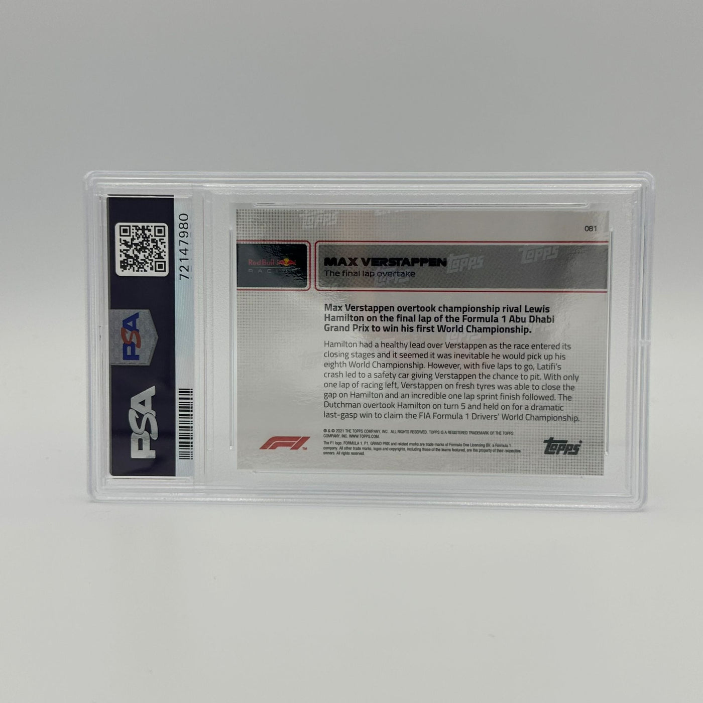 PSA 9 - /99 The Final Lap Overtake #81