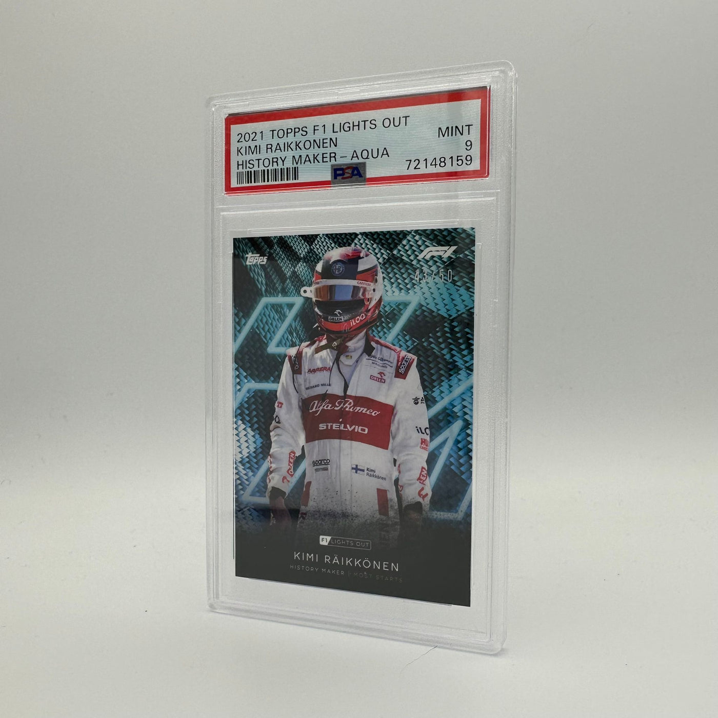 PSA 9 - 43/50 Kimi Raikkonen - History Maker