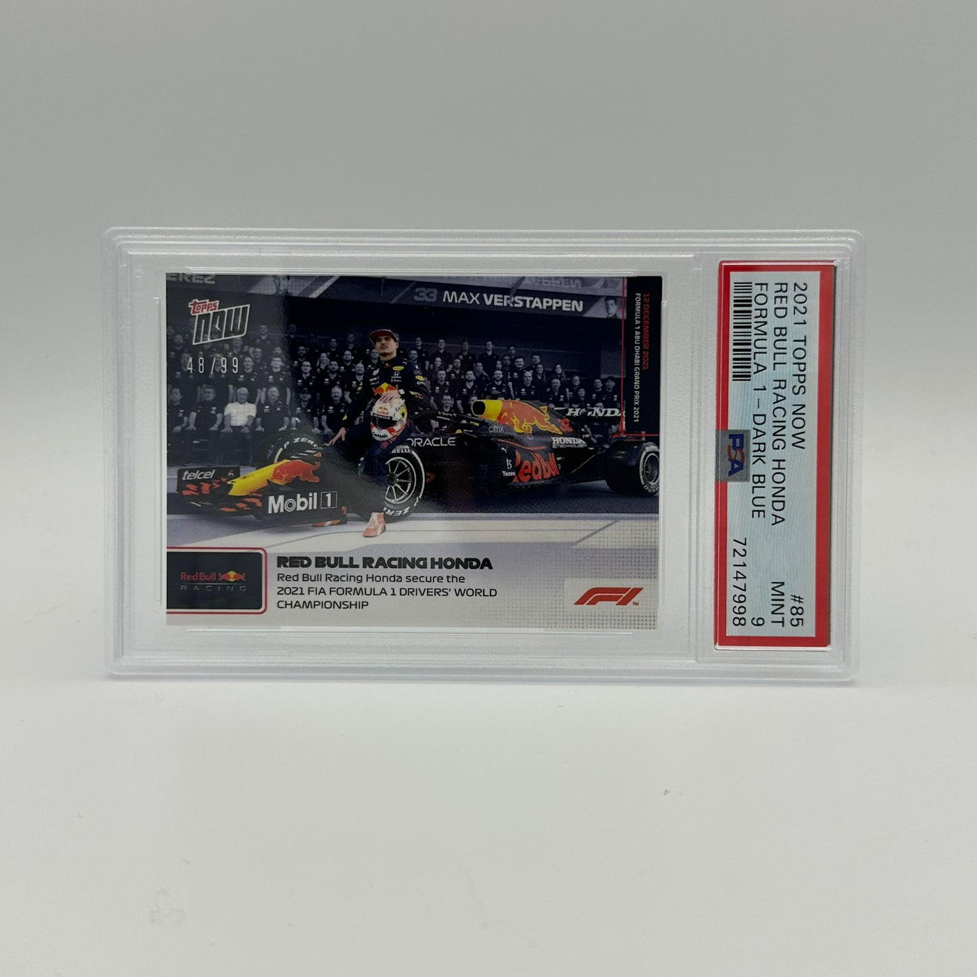 PSA 9 - 48/99 - Red Bull Racing Honda - Secure The Drivers' World Championship #85