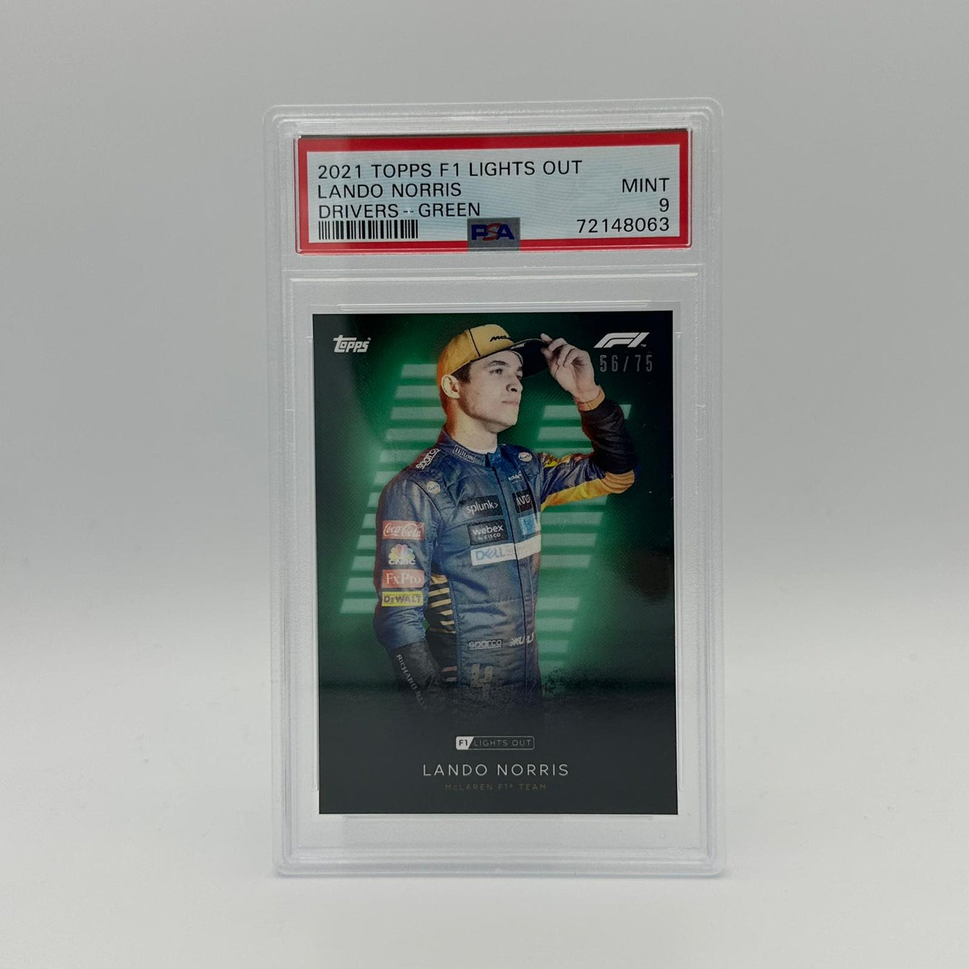 PSA 9 - 56/75 Lando Norris - Drivers - Green Parallel