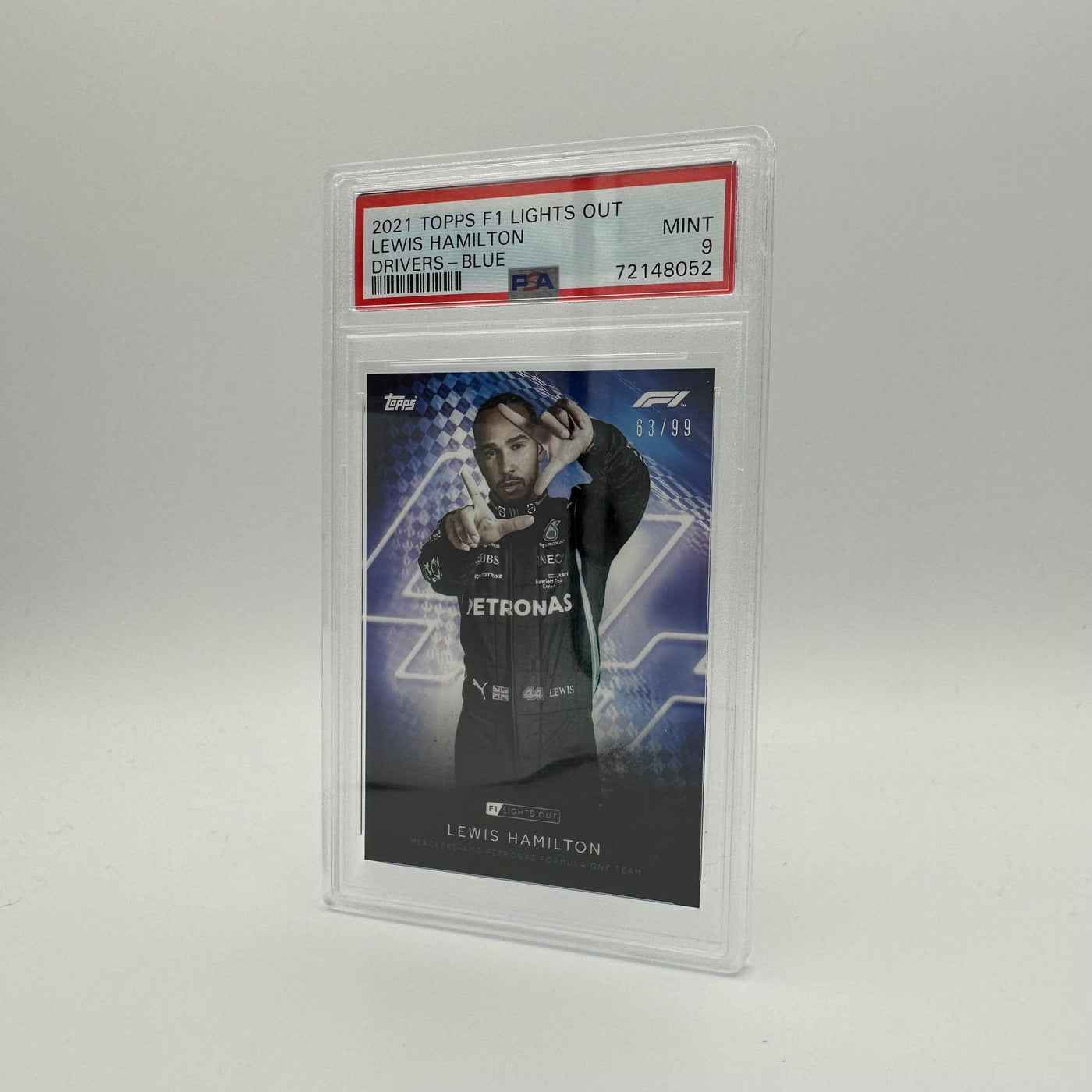 PSA 9 - 63/99 Lewis Hamilton - Drivers - Blue Parallel