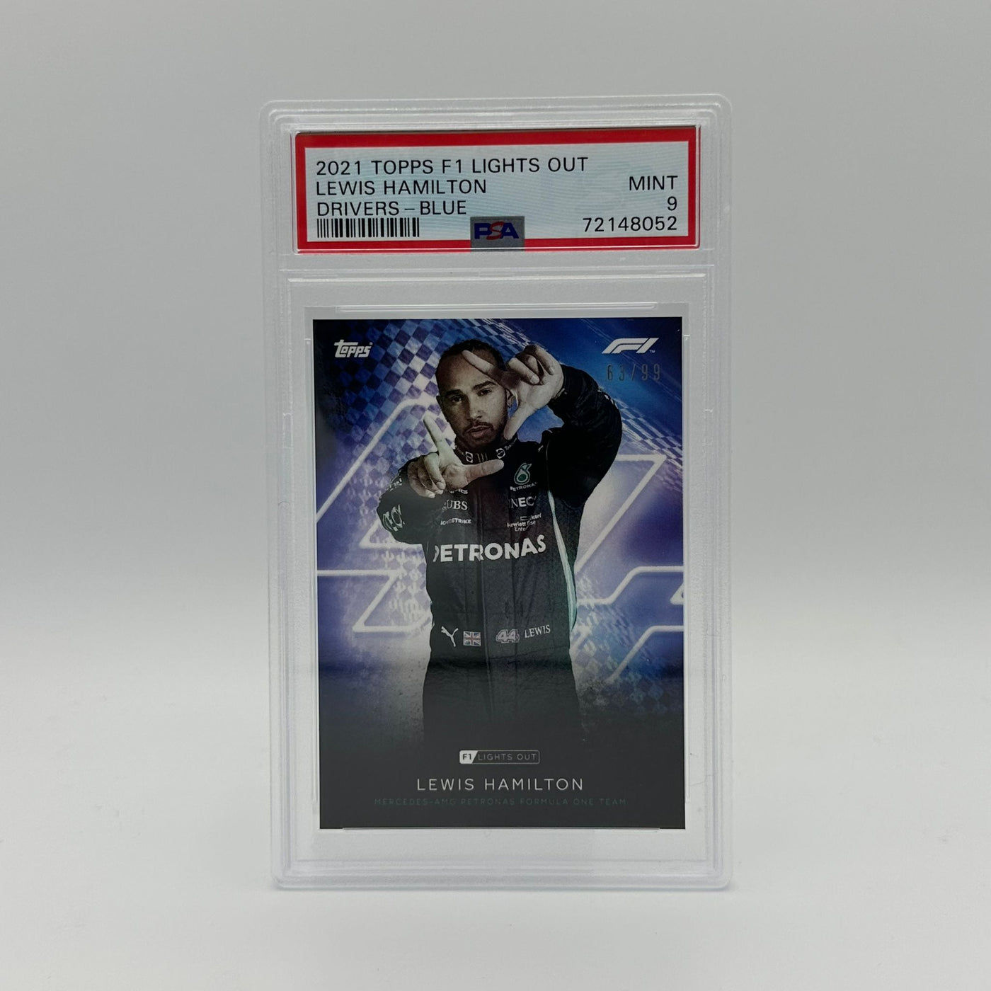 PSA 9 - 63/99 Lewis Hamilton - Drivers - Blue Parallel