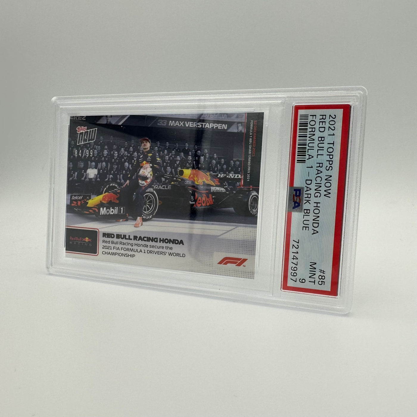 PSA 9 - 84/99 - Red Bull Racing Honda - Secure The Drivers' World Championship #85