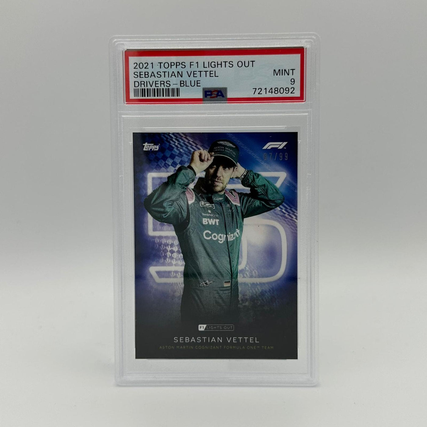 PSA 9 - 87/99 Sebastian Vettel - Drivers -  Blue Parallel