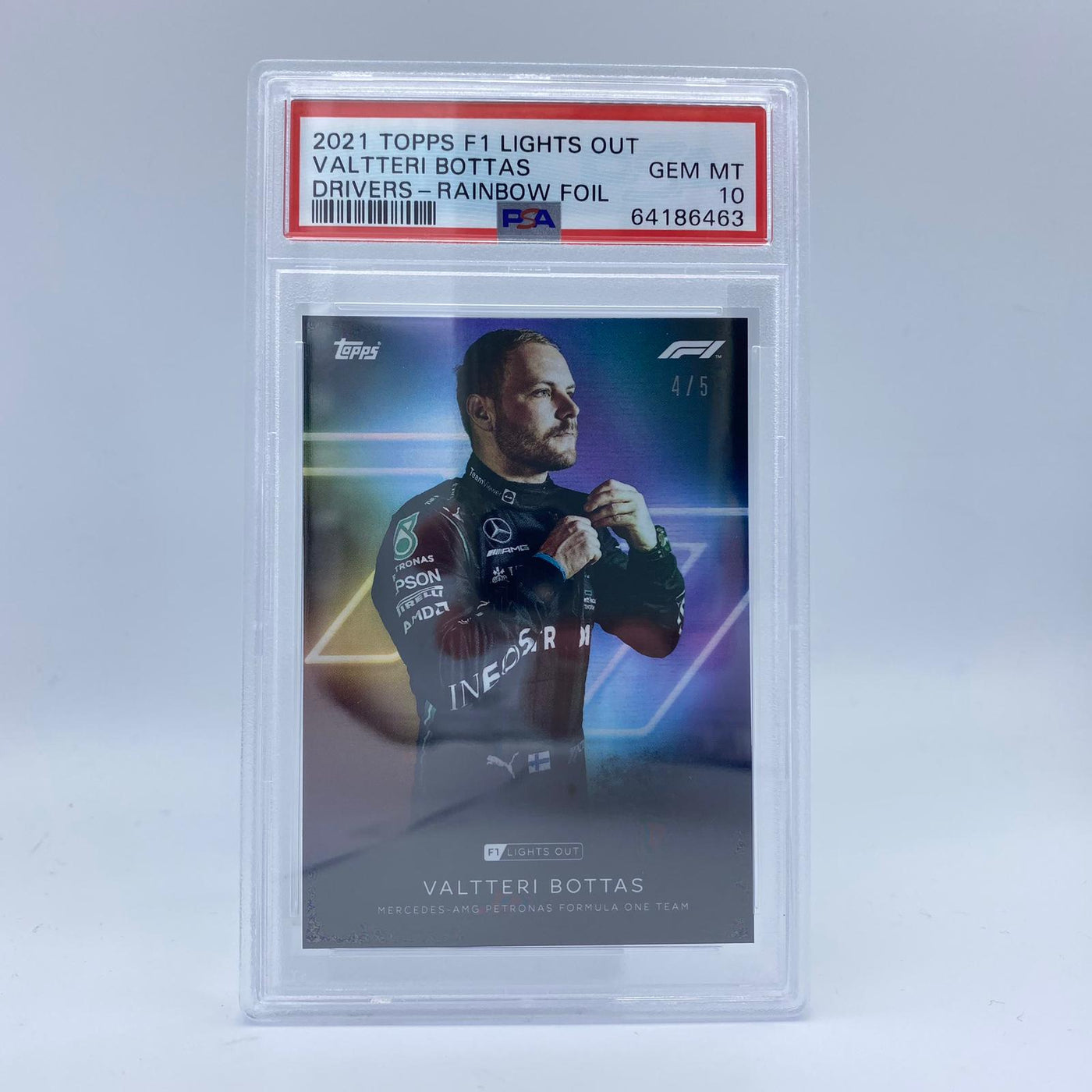 PSA 10 - 4/5 Valtteri Bottas - Drivers- Rainbow Foil