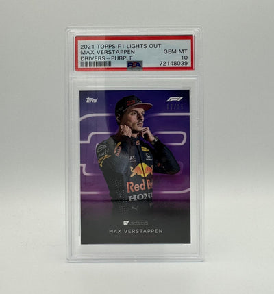 PSA 10 - 07/25 Max Verstappen - Drivers- Purple Parallel