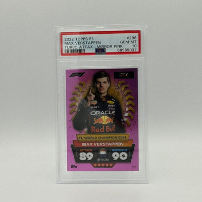 PSA 10 - Max Verstappen #296 Pink - F1 World Champion - Turbo Attax 2022