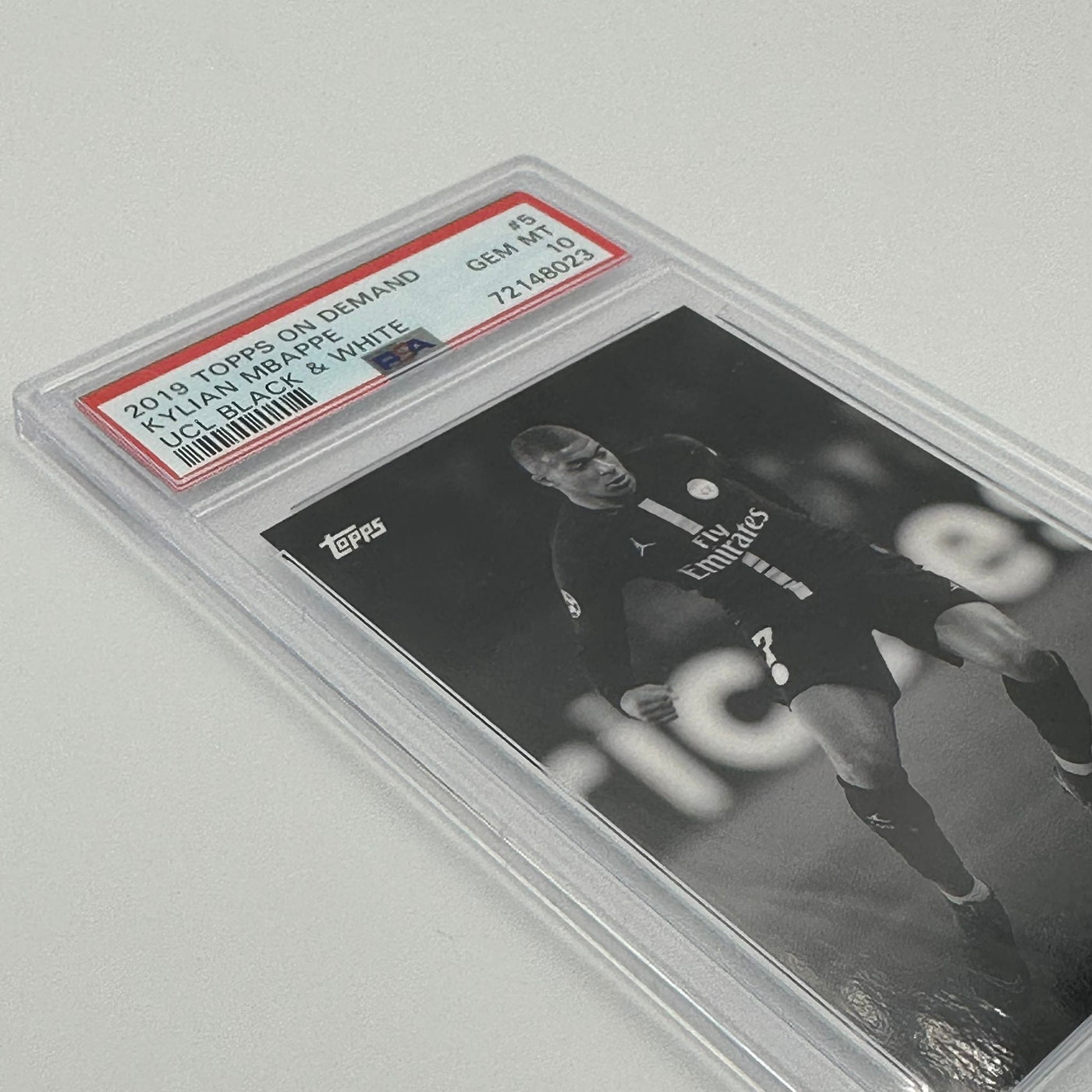 PSA 10 - Kylian Mbappé #5 - UEFA Champions League Black & White