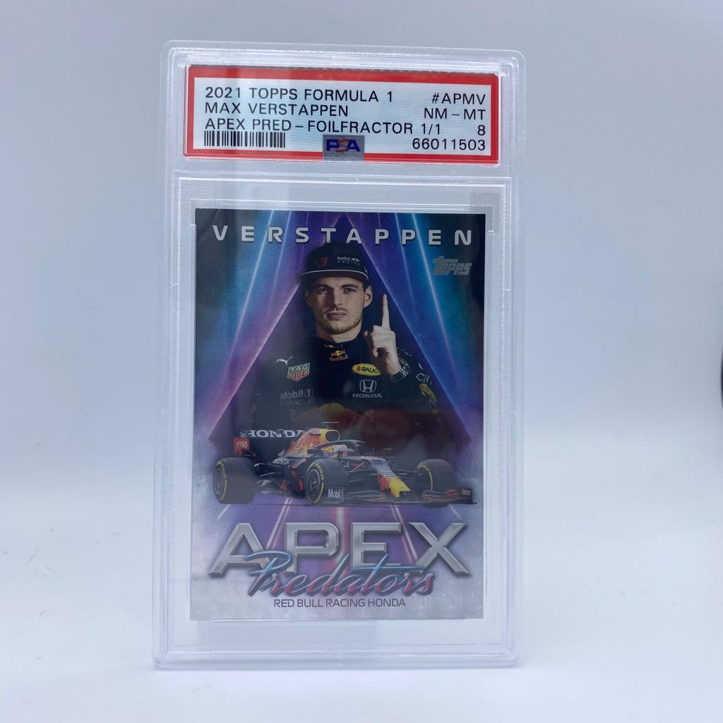 PSA 8 1 1 Max Verstappen APMV Foilfractor APEX Predators