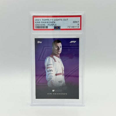 PSA 9 - 10/25 Kimi Raikkonen - Drivers - Purple Parallel