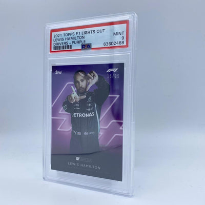 PSA 9 -  15/25 Lewis Hamilton - Drivers - Purple Parallel