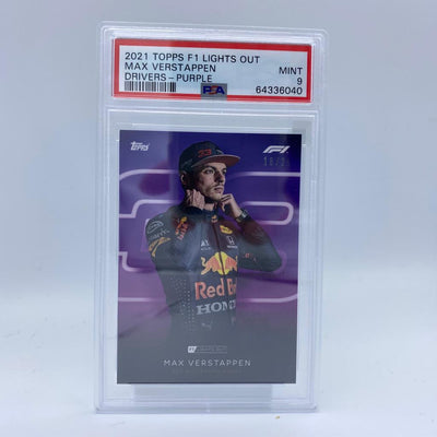 PSA 9 - 18/25 Max Verstappen - Drivers -  Purple Parallel