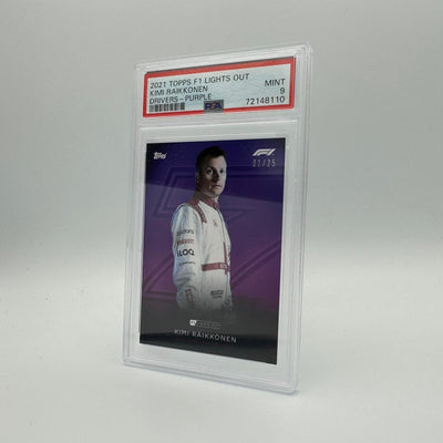 PSA 9 - 02/25 Kimi Raikkonen - Drivers - Purple Parallel