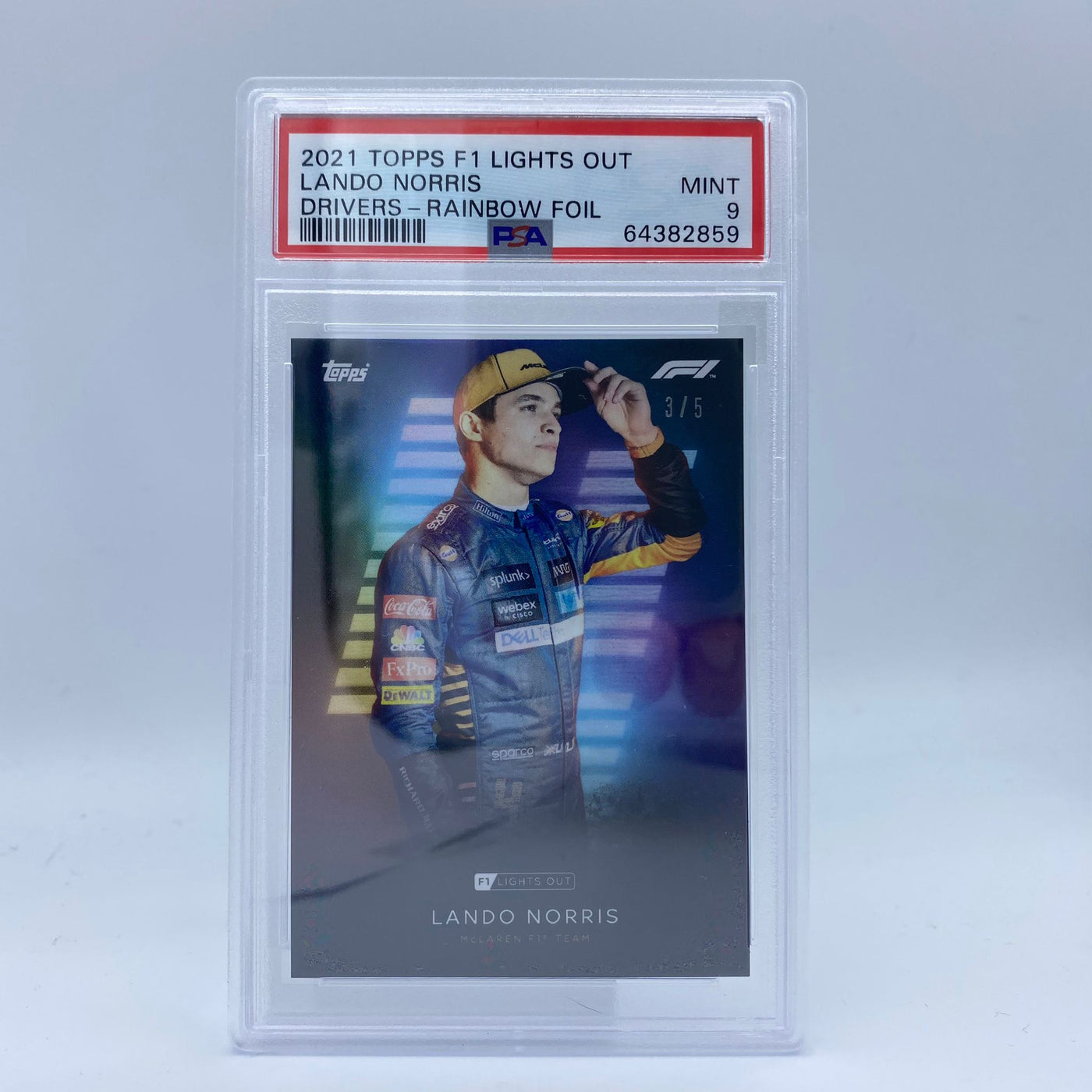 PSA 9 - 3/5 - Lando Norris - Drivers Rainbow Foil