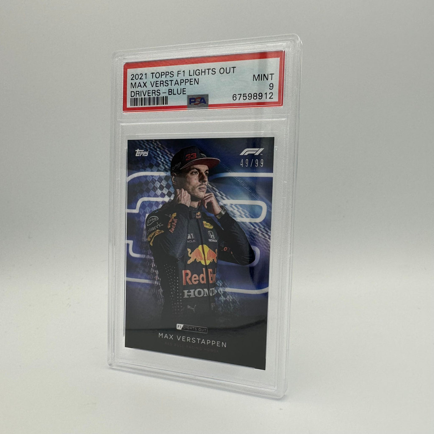 PSA 9 - 49/99 Max Verstappen - Drivers -  Blue Parallel