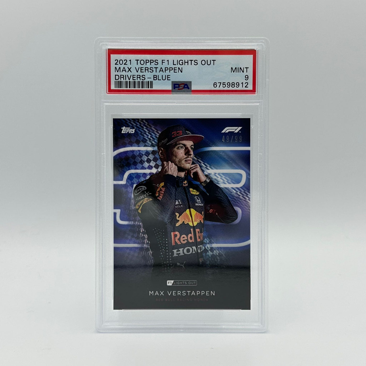 PSA 9 - 49/99 Max Verstappen - Drivers -  Blue Parallel