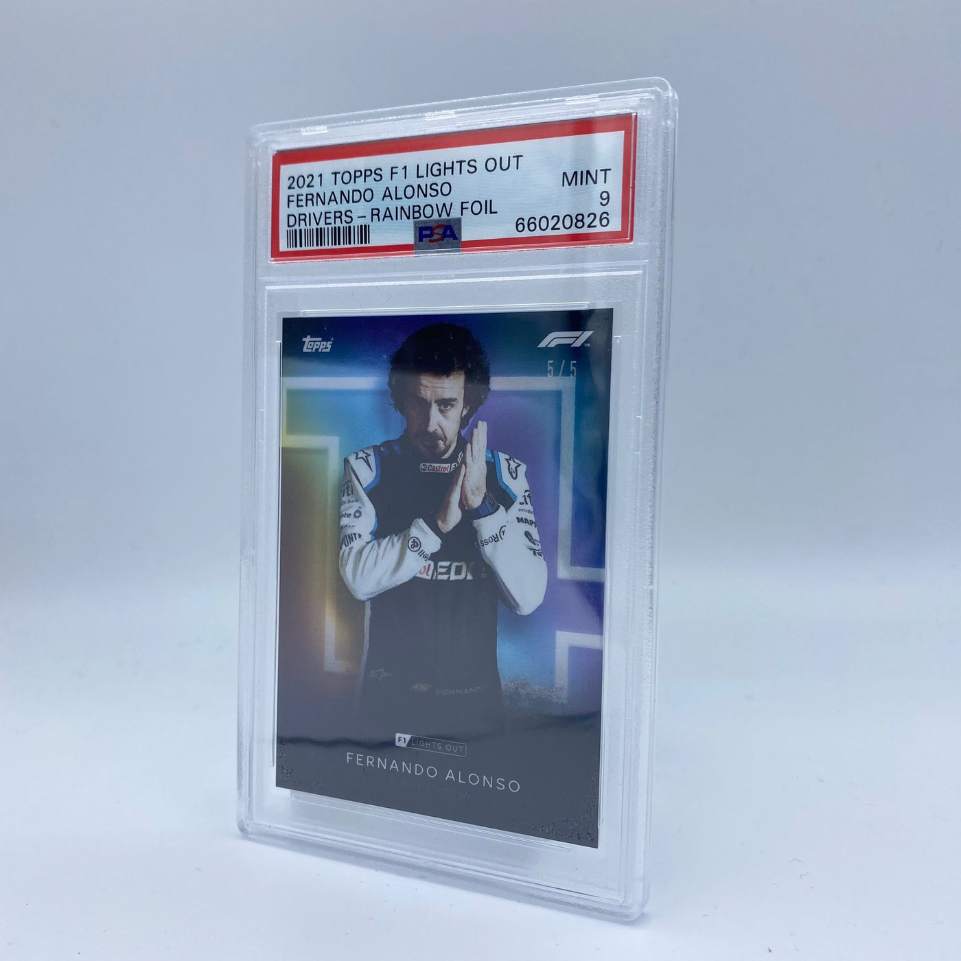 PSA 9 - 5/5 Fernando Alonso - Drivers Rainbow Foil