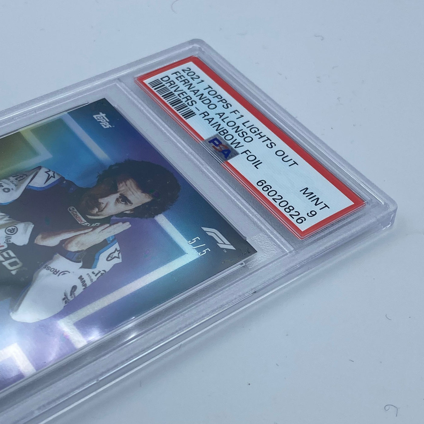 PSA 9 - 5/5 Fernando Alonso - Drivers Rainbow Foil