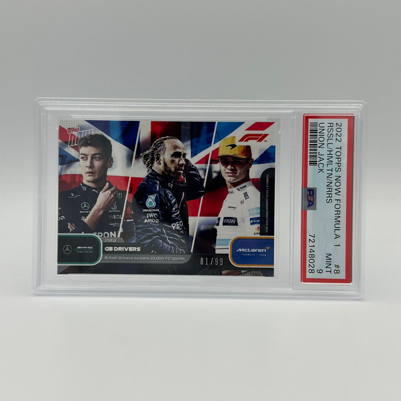 PSA 9 - 81/99 Union Jack - British Drivers Surpass 10.000 Points #008