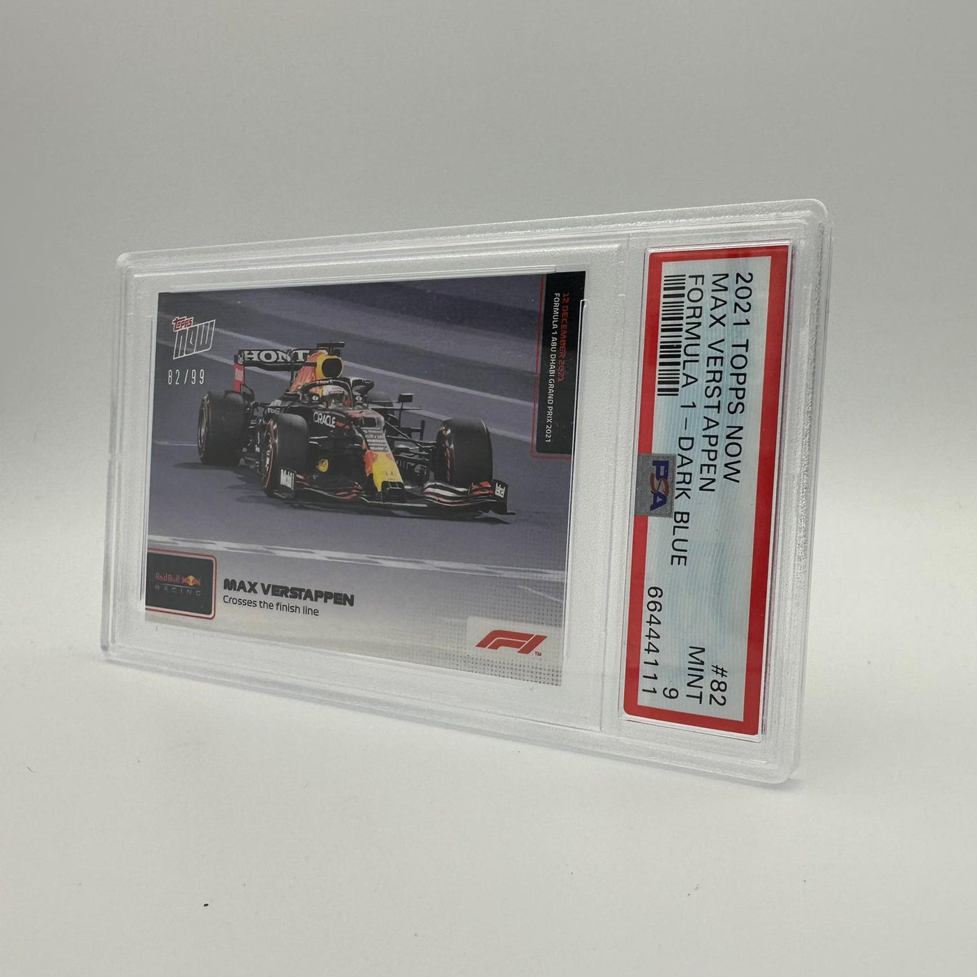 PSA 9 - /99 Max Verstappen - Crosses The Finish line #82