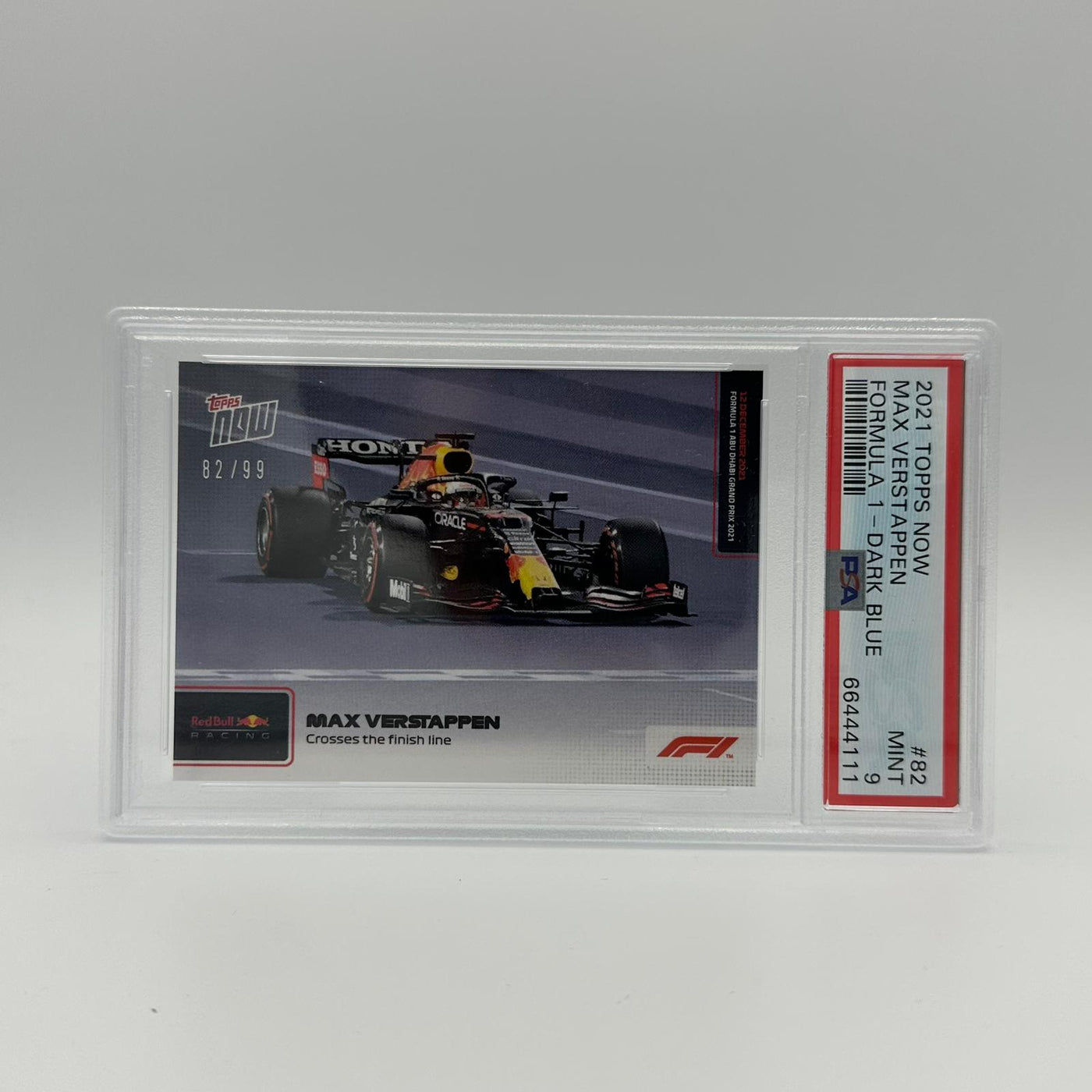 PSA 9 - /99 Max Verstappen - Crosses The Finish line #82