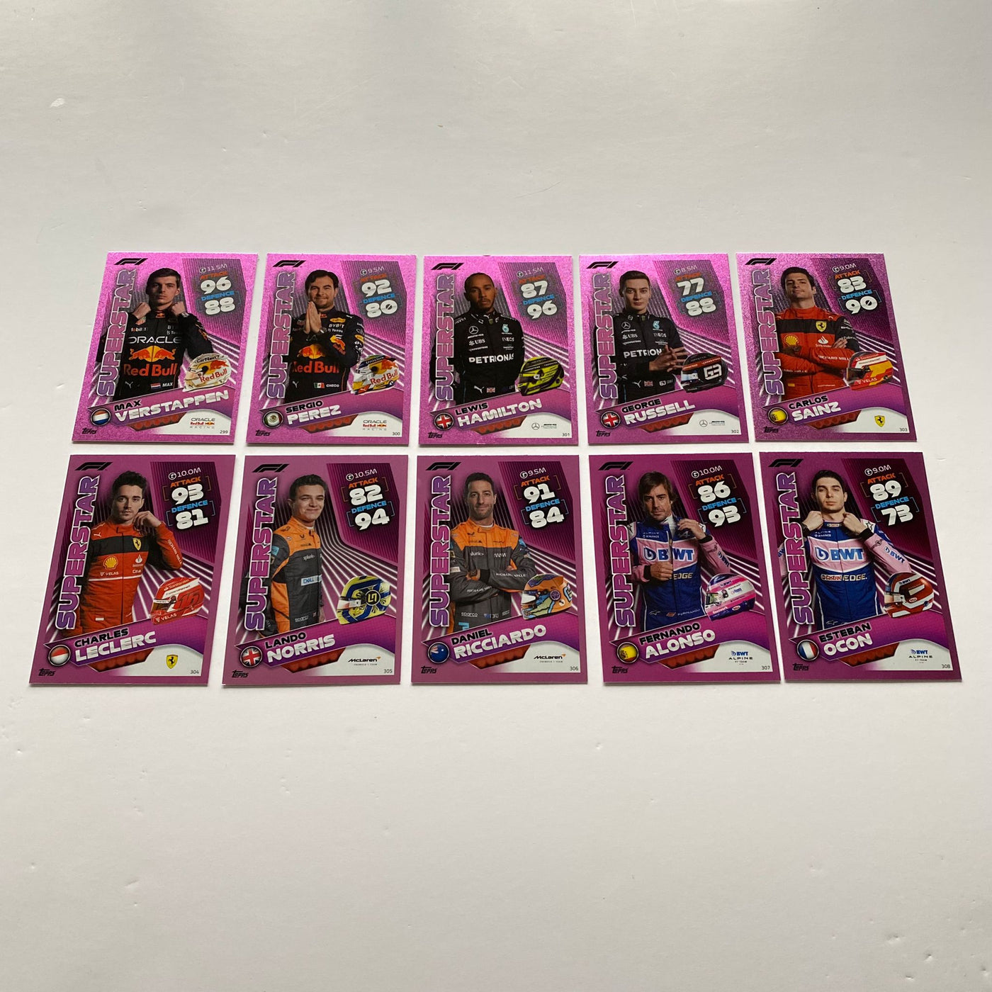 All 64 Pink Parallels - Turbo Attax 2022